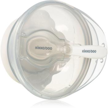 Kikkaboo Suction Bowl with Spoon miska s lžičkou s víčkem 4 m+ Beige 1 ks