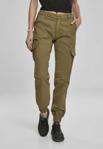 Urban Classics Ladies High Waist Cargo Pants summerolive - 31