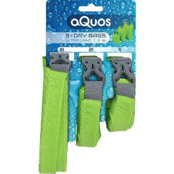 AQUOS UL DRY BAG 1 2 8L Set tří vodotěsných vaků, světle zelená, velikost