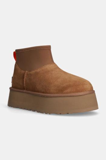 Semišové sněhule UGG Classic Mini Dipper hnědá barva, 1168170-CHE