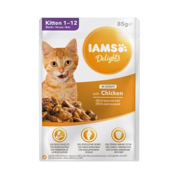 IAMS Delights Kitten kuře v omáčce kapsička 85 g