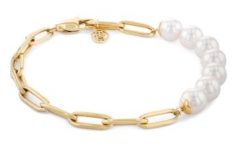 Tommy Hilfiger Elegantní pozlacený perlový náramek Orb Pearl 2780770