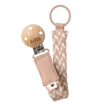 Bibs Paci Braid klip na dudlík blush ivory