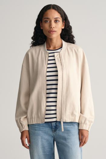 BUNDA GANT LINEN BLEND BOMBER JACKET SOFT OAT