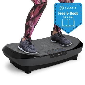 KLARFIT VIBE 4DX Pro, vibrační plošina, 300 W, 4 programy, 4DX TripleMotor, šedo/černá