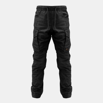 KUMU Lehké kalhoty Utility Cargos černé - XL