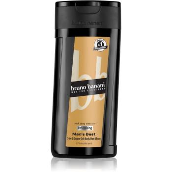 Bruno Banani Man's Best gel de dus revigorant 3 in 1 pentru bărbați 250 ml