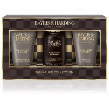 Baylis & Harding Black Pepper & Ginseng dárková sada na obličej, tělo a vlasy pro muže Mini Trio