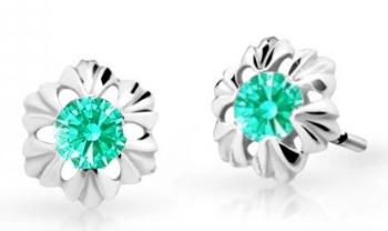 Cutie Jewellery Dětské náušnice z bílého zlata C2213-30-X-2 světle zelená