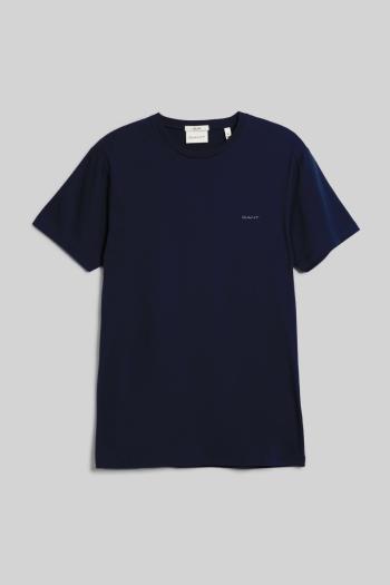 TRIČKO GANT SLIM MERCERIZED SS T-SHIRT EVENING BLUE