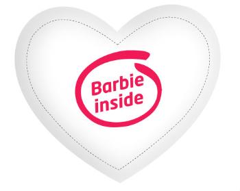 Polštář Srdce Barbie inside