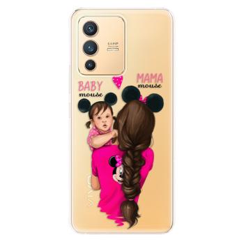 Odolné silikonové pouzdro iSaprio - Mama Mouse Brunette and Girl - Vivo V23 5G