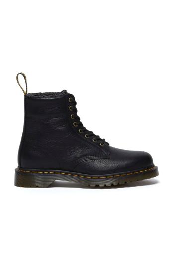 Kožené workery Dr. Martens 1460 WL černá barva, na plochém podpatku, zateplené, DM31873001