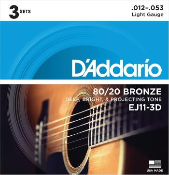 D'Addario EJ11-3D Struny pro akustickou kytaru