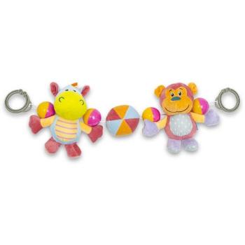 BABY MIX HIPPO & MONKEY Plüss csörgő, mix, méret