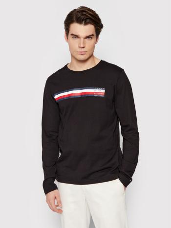 Tommy Hilfiger pánské černé tričko s dlouhým rukávem - M (BDS)