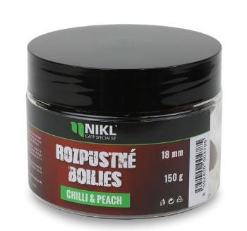 Nikl rozpustné boilies chilli & peach 150 g - 18 mm