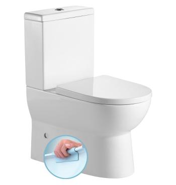 AQUALINE JALTA WC kombi, Rimless, spodní/zadní odpad, bílá PB103RW