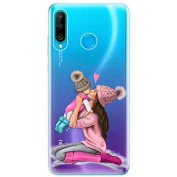 iSaprio Kissing Mom - Brunette and Girl pro Huawei P30 Lite (kmbrugirl-TPU-HonP30lite)