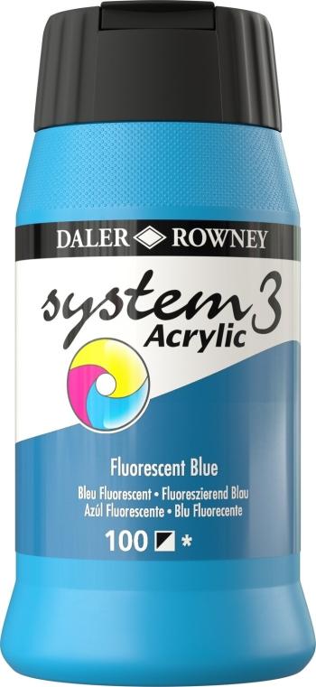 Daler Rowney System3 Akrylová barva Fluorescent Blue 500 ml 1 ks