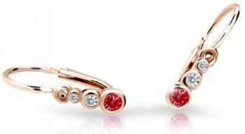 Cutie Jewellery Dětské náušnice z růžového zlata C2255-10-X-4 červená