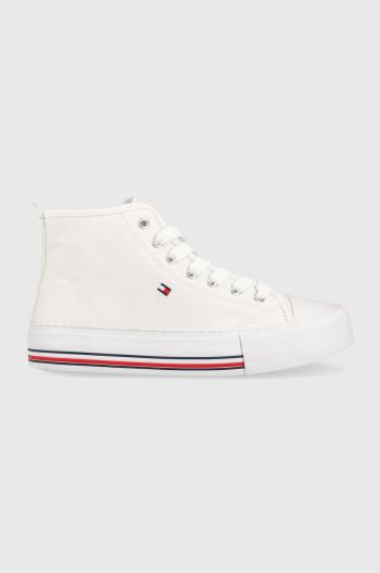 Dětské tenisky Tommy Hilfiger bílá barva