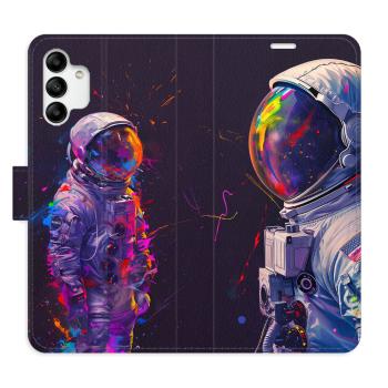 Flipové pouzdro iSaprio - Neon Astronaut 02 - Samsung Galaxy A04s