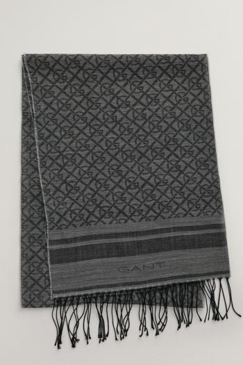 ŠÁLA GANT WOOL GRAPHIC SCARF EBONY BLACK