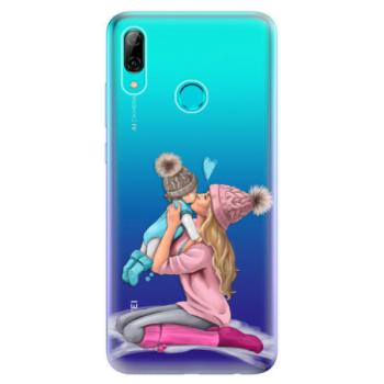 Odolné silikonové pouzdro iSaprio - Kissing Mom - Blond and Boy - Huawei P Smart 2019