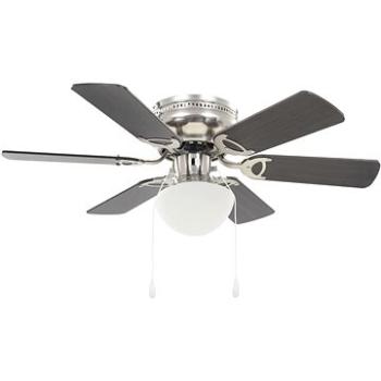 SHUMEE Ozdobný stropní ventilátor se světlem 82 cm tmavě hnědý (8718475508847)