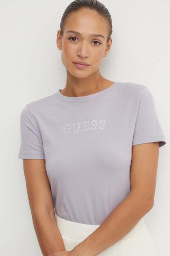 Tričko Guess BRIANA hnědá barva, V3BI11 J1314