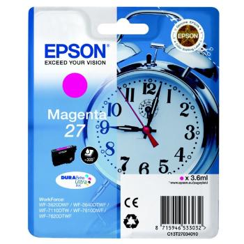 Epson T27034022, 27 purpurová (magenta) originální cartridge