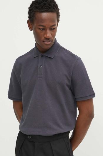 Bavlněné polo tričko G-Star Raw šedá barva, D22783-D287