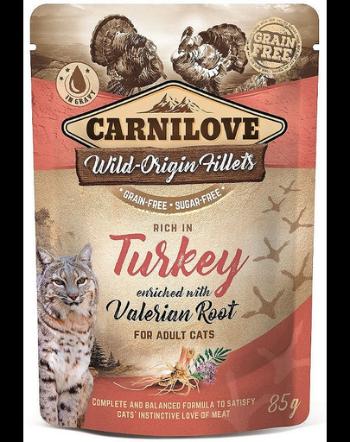 CARNILOVE Turkey&amp;Valerian 24 x 85g hrana umeda pentru pisici, curcan si valeriana