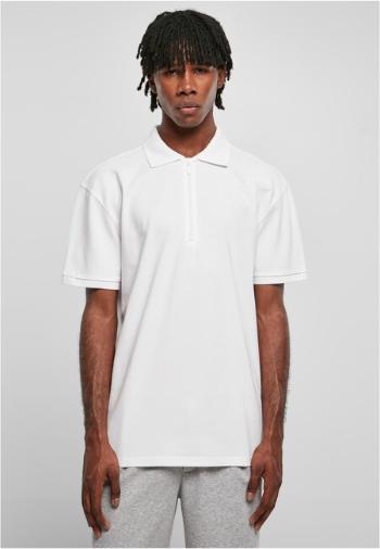 Urban Classics Oversized Zip Polo white - L