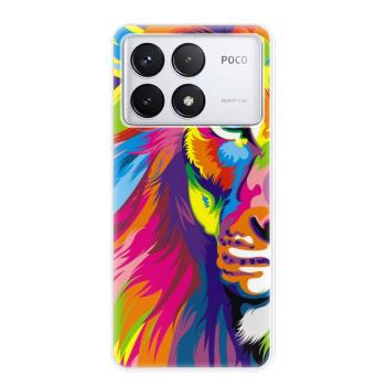 Odolné silikonové pouzdro iSaprio - Rainbow Lion - Poco F6 Pro