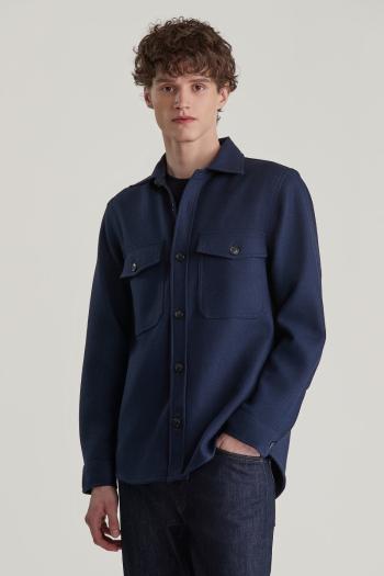 KOŠILE GANT WOOL BLEND OVERSHIRT EVENING BLUE