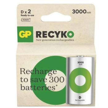 GP ReCyko NiMH Akkumulátor HR20 (D) 3000mAh 2db