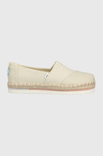 Espadrilky Toms Alpargata Platform Rope béžová barva