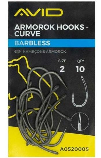 Avid carp háčky armorok hooks curve barbless - 8