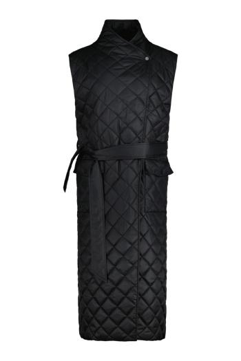 VESTA GANT LONG QUILTED VEST EBONY BLACK