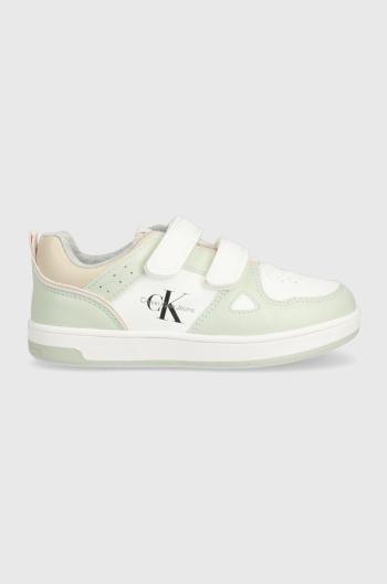 Dětské sneakers boty Calvin Klein Jeans zelená barva