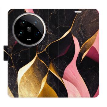 Flipové pouzdro iSaprio - Gold Pink Marble 02 - Xiaomi 14 Ultra