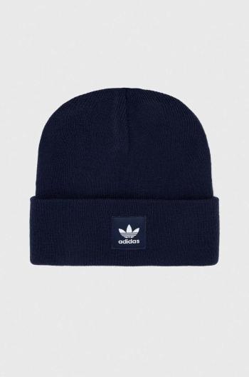 Čepice adidas Originals tmavomodrá barva, z tenké pleteniny