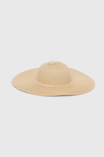 Klobouk Guess FEDORA béžová barva, AW9499 COT01