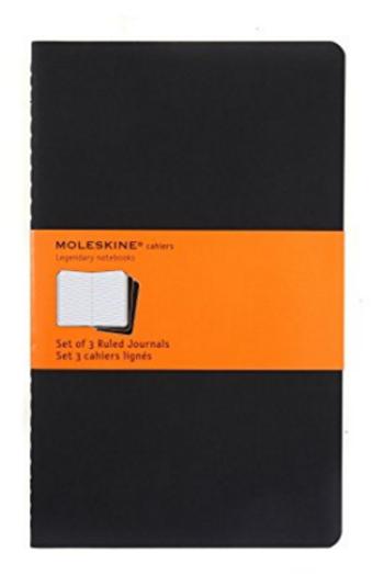 Moleskine - Notesy 3 ks -  černé, čisté L