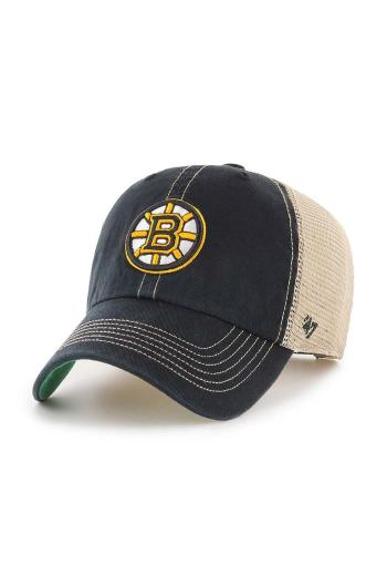 Kšiltovka 47 brand NHL Boston Bruins černá barva, s aplikací, H-TRWLR01GWP-BK