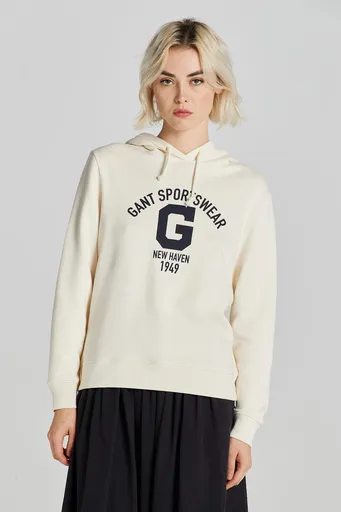 MIKINA GANT REG LOGO HOODIE CREAM