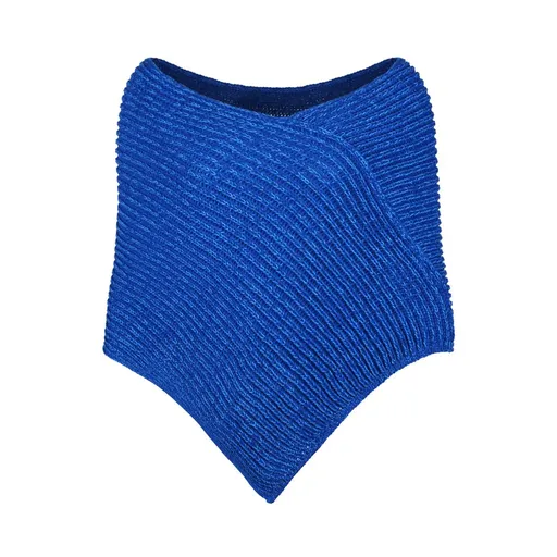 Bontis Pletené pončo - Královsky modrý melír | uni