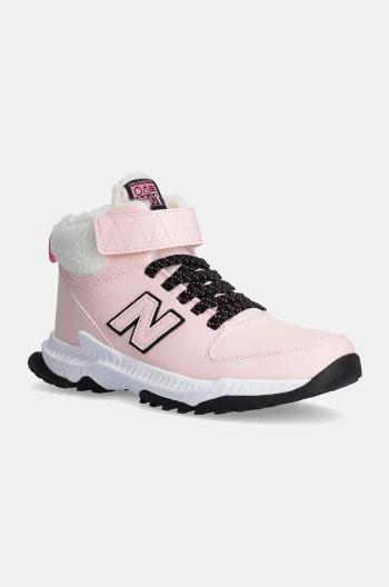 Dětské zimní boty New Balance 800 růžová barva, PT800TFP